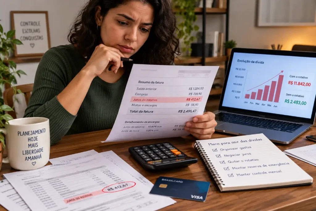 Juros do cartão rotativo: quanto você paga e como sair 1 Quanto custam os juros do cartão rotativo em 2026
